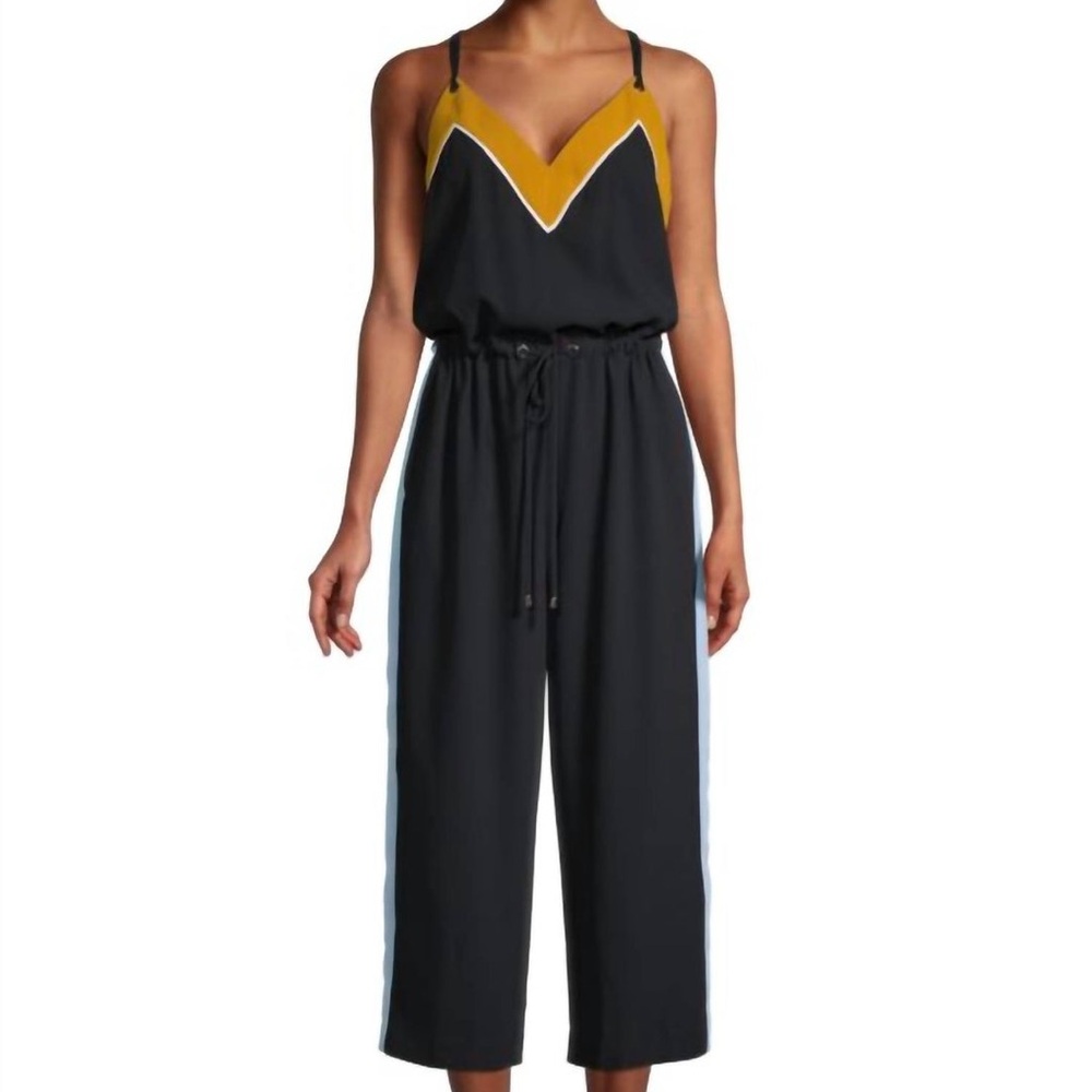 Ted Baker Darvva V-Neckline Cotton Sleeveless Women’s Jumpsuit Black Size 0 NWOT - Picture 1 of 4